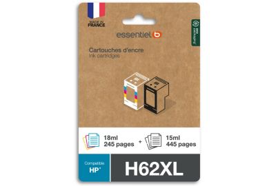 Cartouche ESSENTIELB H62XL NOIR + 3 Couleurs