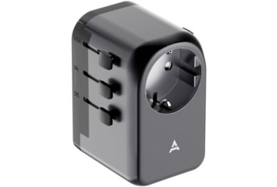 Adaptateur de voyage ADEQWAT 65W universel EU UK US ASIE