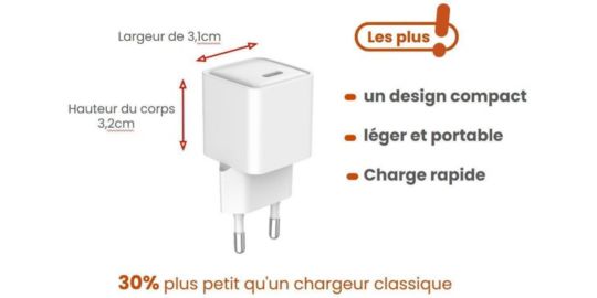 Chargeur secteur ESSENTIELB USB-C 30W Blanc