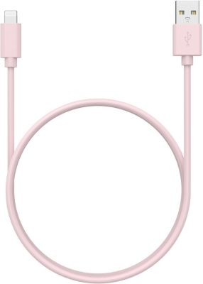 Câble de charge ESSENTIELB USB-A 1M vers lightning rose
