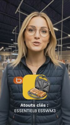 Voir la vidéo pour Gaufrier, croque monsieur ESSENTIELB ESSWM3