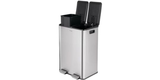 Poubelle tri sélectif MIOGO Tri selectif 60L inox