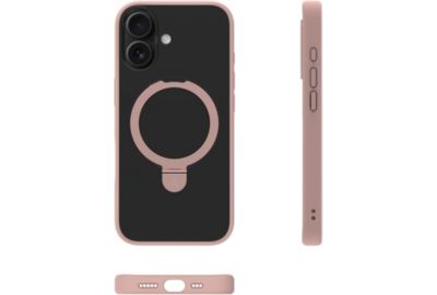 Coque ADEQWAT iPhone 17 magnétique stand Rose