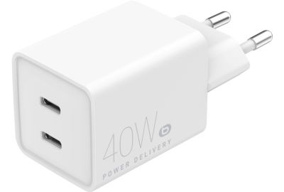 Chargeur ESSENTIELB 2x USB-C 40W Charge Rapide Blanc