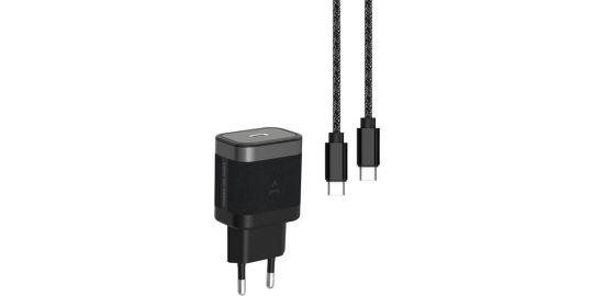 Chargeur + câble ADEQWAT USB-C 35W + Câble USB-C 1M Noir