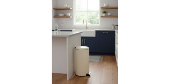 Poubelle de cuisine manuelle ESSENTIELB 30L Beige