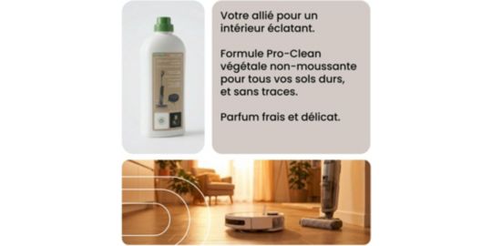 Détergent ESSENTIELB Nettoyant Sol et Solution Universelle 1L pour Aspirateur Robot Laveur et Balai Laveur