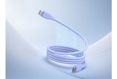 Câble de charge ESSENTIELB vers USB-C silicone magnétique1M Violet