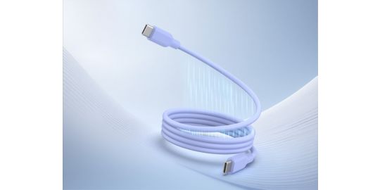 Câble de charge ESSENTIELB vers USB-C silicone magnétique1M Violet