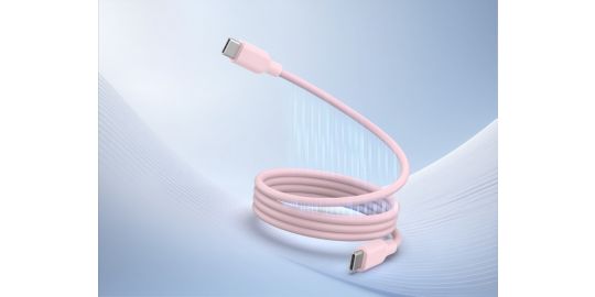 Câble de charge ESSENTIELB vers USB-C silicone magnétique 1M Rose