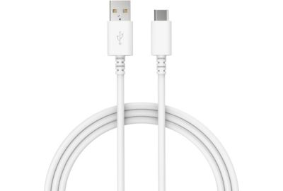 Câble de charge LISTO USB-A vers USB-C 1M Blanc
