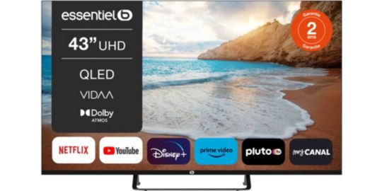 TV QLED ESSENTIELB 43QLED306W - 43 pouces ( 109cm )