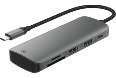 Hub USB C ESSENTIELB 7 en 1 2 USB-A + 3 USB-C + 2 ports SD
