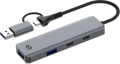 Hub ESSENTIELB 4 en 1 x2 USB-A + x2 USB-C