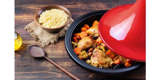 Tajine ESSENTIELB 32cm ceramique avec gants