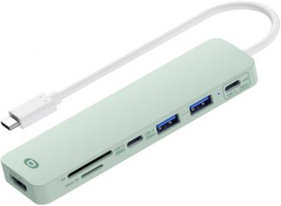 Hub ESSENTIELB 7 en 1 Vert