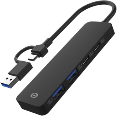 Hub USB C ESSENTIELB USB-C 4 en 1 Noir  - Vr