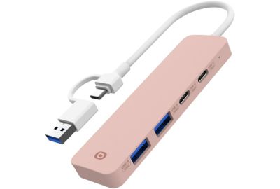 Hub USB C ESSENTIELB USB-C 4 en 1 Rose - Vr