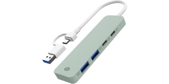 Hub USB C ESSENTIELB 4 en 1 Vert -Vr