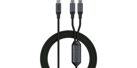 CABLE ESSENTIELB 1.5M 100W 2 en 1 USB-C vers x2 USB-C