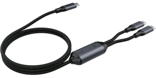CABLE ESSENTIELB 1.5M 100W 2 en 1 USB-C vers x2 USB-C