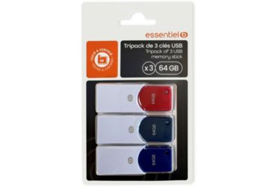 Clé USB ESSENTIELB Essentiel B CLE USB Tripack x 3 64Go