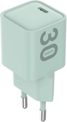 Chargeur ESSENTIELB USB-C 30W vert métallisé