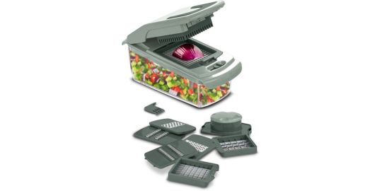Mandoline ESSENTIELB multifonction avec recipient vert sauge