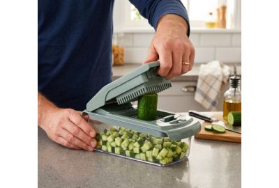 Mandoline ESSENTIELB multifonction avec recipient vert sauge