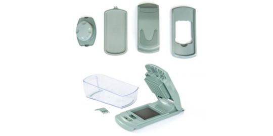 Mandoline ESSENTIELB multifonction avec recipient vert sauge