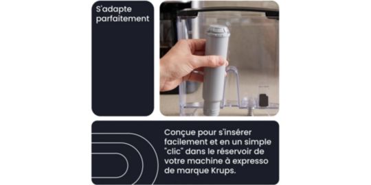 Cartouche filtrante ESSENTIELB pour expresso broyeur, compatible Krups - Lot de 4