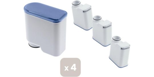 Cartouche filtrante ESSENTIELB pour expresso broyeur, compatible Philips et Saeco - Lot de 4