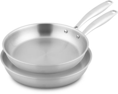 Batterie de cuisine ESSENTIELB 2 poeles inox 24 et 28cm