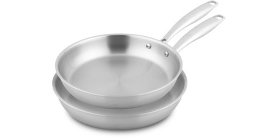 Batterie de cuisine ESSENTIELB 2 poeles inox 24 et 28cm