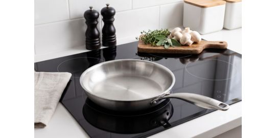 Batterie de cuisine ESSENTIELB 2 poeles inox 24 et 28cm