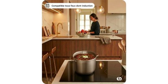 Faitout ESSENTIELB 30 inox avec couvercle