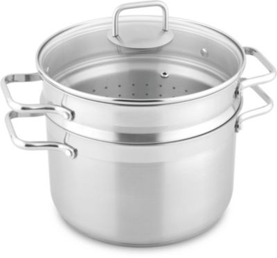Cuit pâtes ESSENTIELB 24cm Inox avec couvercle