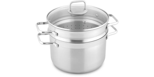 Cuit pâtes ESSENTIELB 24cm Inox avec couvercle