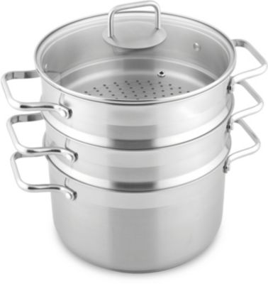 Cuiseur vapeur ESSENTIELB 24cm inox avec couvercle