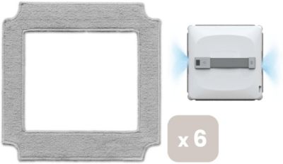 Lingettes et serpillères ESSENTIELB pour robot lave-vitres WCR1 Cleanbot x6