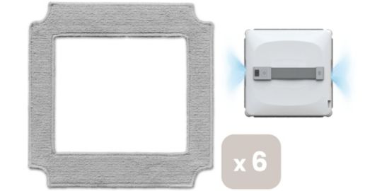 Lingettes et serpillères ESSENTIELB pour robot lave-vitres WCR1 Cleanbot x6