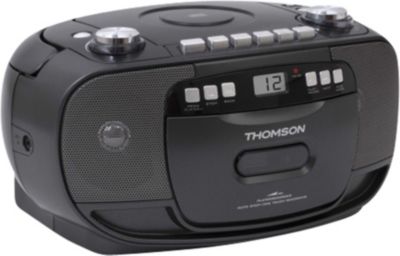 Interface Audio Thomson Lecteur Radio Cd Portable Mp3 Usb Cassette Thomson Silver