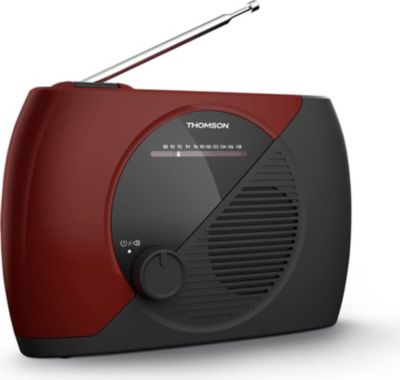 Radio FM THOMSON Radio FM portable RT353 rouge et noire