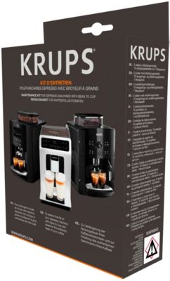 Krups Lot de 10 pastilles nettoyantes pour machines à café Full auto,  Nettoie le circuit d’eau, Protège des surchauffes, Accessoire Officiel  XS300010