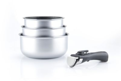 Batterie de cuisine ARTHUR MARTIN 3 casseroles diam16/18/20cm AM120G