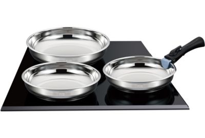 Batterie de cuisine ARTHUR MARTIN de 3 poeles 20-24-26cm + 1 poignée