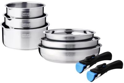 Batterie de cuisine ARTHUR MARTIN 8 pièces Inox - AM5538