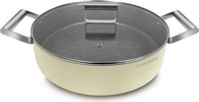 Casserole ARTHUR MARTIN Faitout bas en aluminium forgé 24 cm  Cr