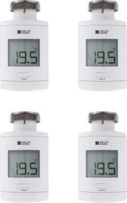 Tête thermostatique connectée DELTA DORE Pack starter 4 TRV 1.0 - 4 têtes