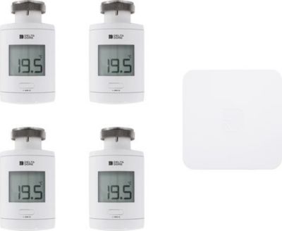 Tête thermostatique connectée DELTA DORE Pack starter TRV 1.0 connecté - 4 têtes